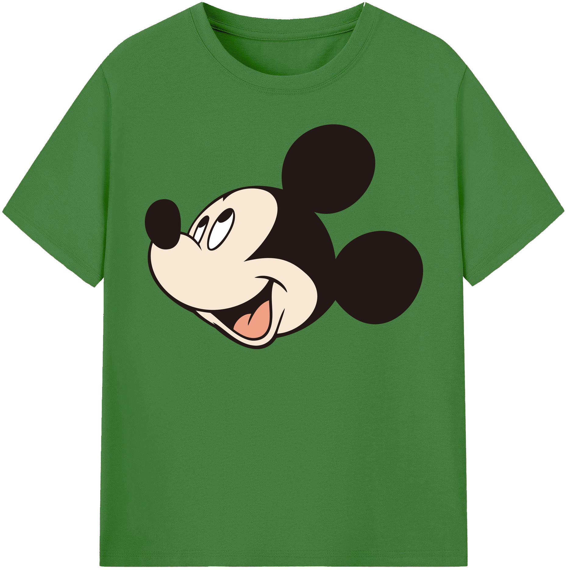 （画像用） ミッキーマウス Mickey Mouse レディースカジュアルプリントTシャツ（綿100％）